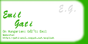 emil gati business card